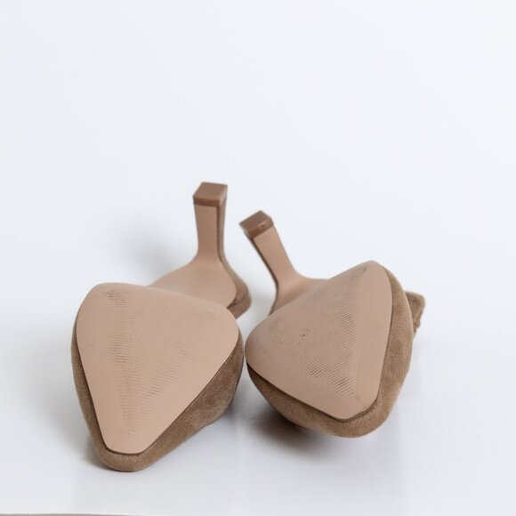 Steve Madden Giorgie Taupe Slingback Heels - Picture 7 of 14